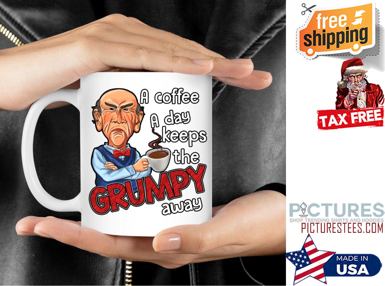 A coffee a day keeps the grumpy away mug