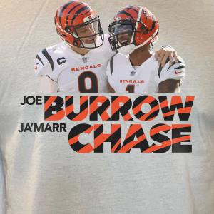 Joe Burrow Ja'Marr Chase Vintage Cincinnati Bengals Super Bowl T-Shirt,  hoodie, sweater, long sleeve and tank top