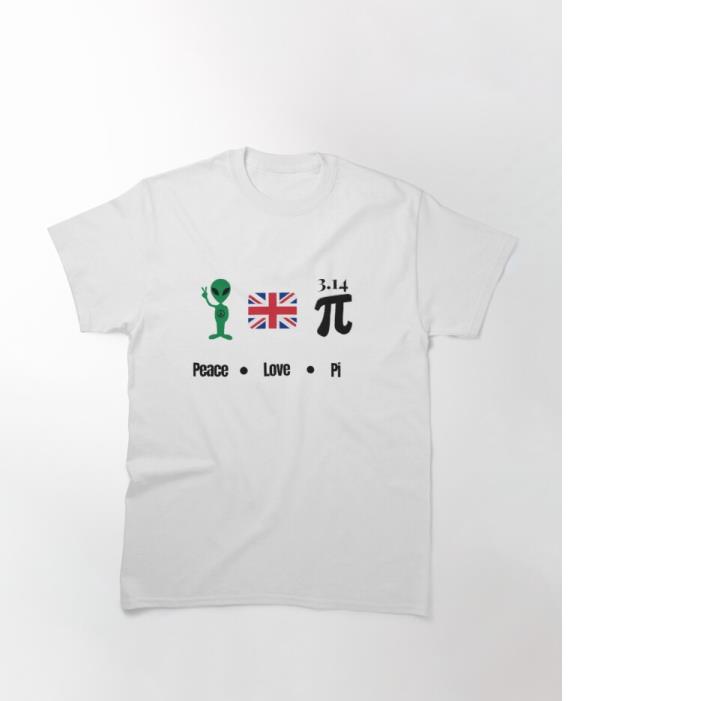 Peace Love Pi Science America Flag 3.14 Shirt