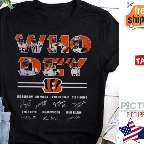 Cincinnati Bengals Who Dey Players Signatures shirt