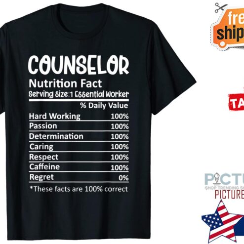Counselor Nutrition Facts Counseling Guidance shirt
