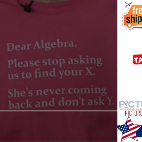 Dear Algebra Please stop asking us to find your X she's never coming back and don't ask Y shirt