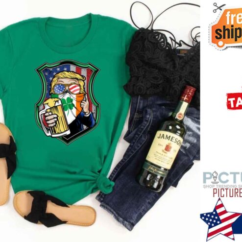 Donald Trump Beer St Patrick's Day Irish Flag shirt