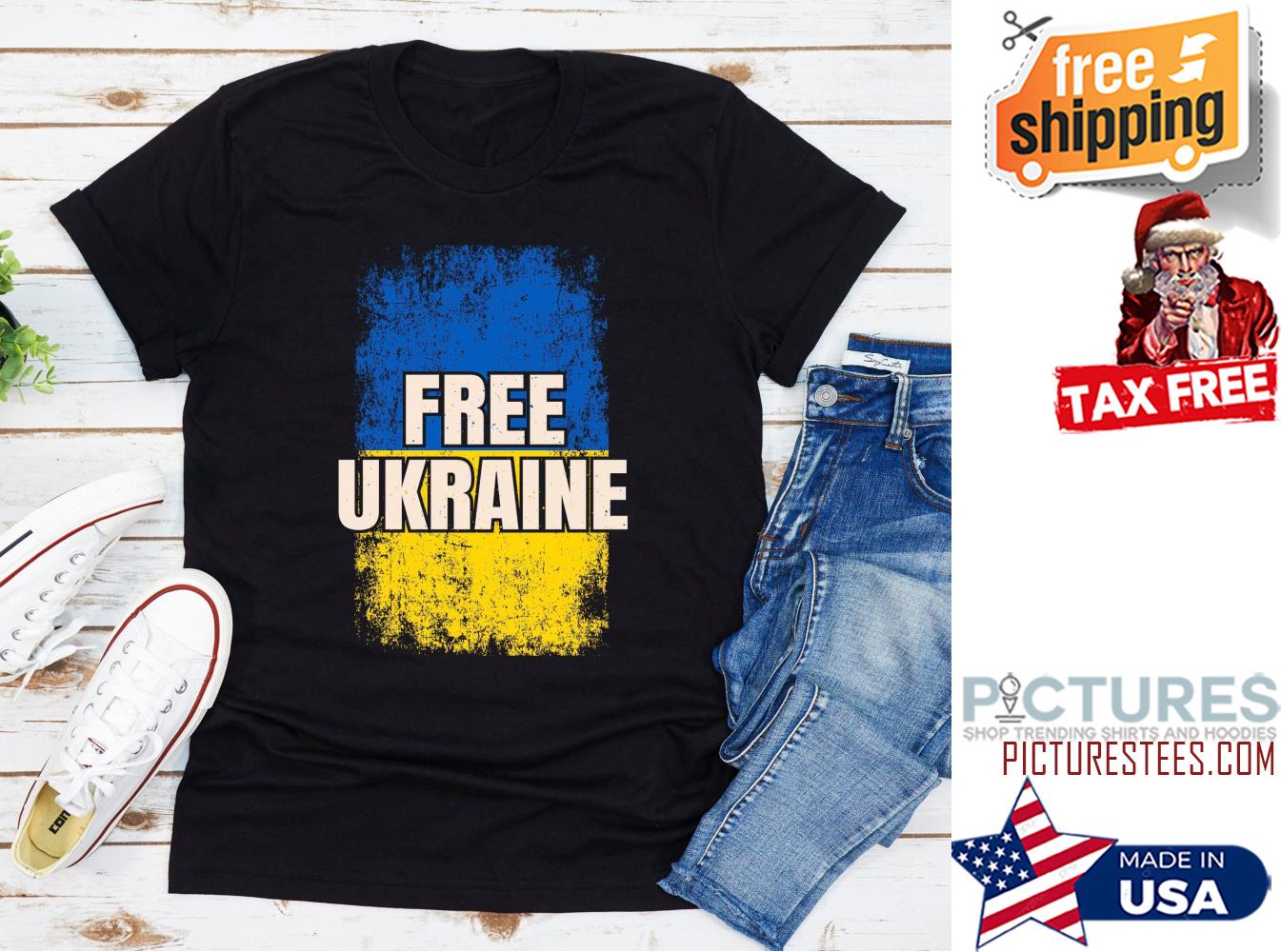 Free Ukraine flag shirt