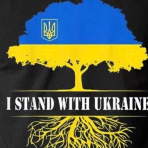 I Stand With Ukraine Big Tree Ukraine Flag Support Shirt