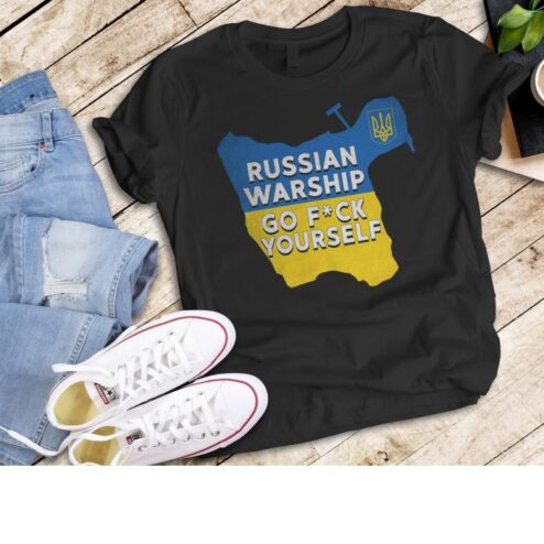 Russian Warship Go F Yourself Support Ukraine Map Shirt