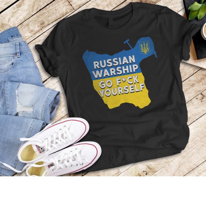 Russian Warship Go F Yourself Support Ukraine Map Shirt