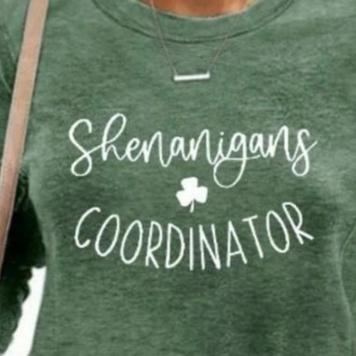 St Patrick's day Shennanigans coordinator Shamrock shirt