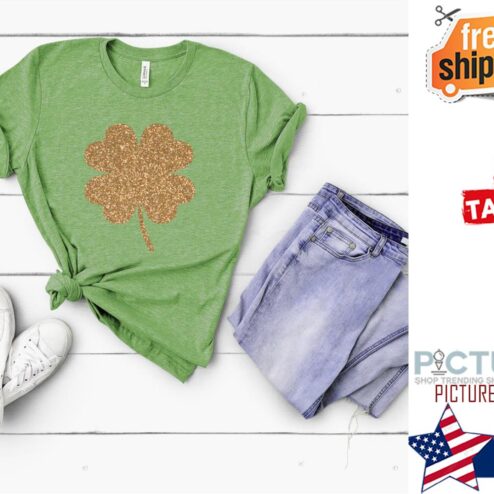 Glitter Shamrock Irish St Patrick's day shirt