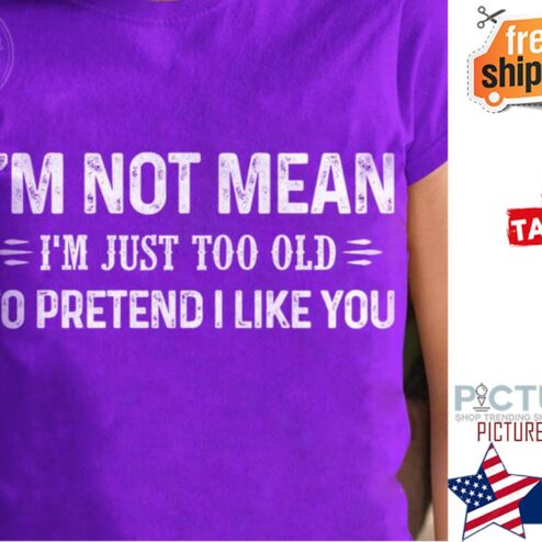 I'm not mean i'm just too old to pretend I like you shirt