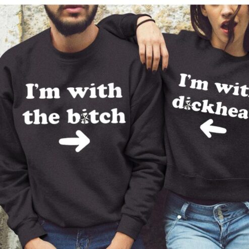 I'm with the bitch i'm with dickhed shirt