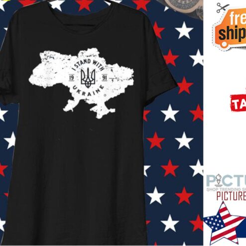 I stand with Ukraine map shirt