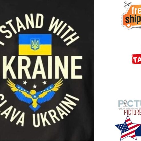 I Stand With Ukraine Slava Ukraini Ukraine Flag Eagle Support Shirt