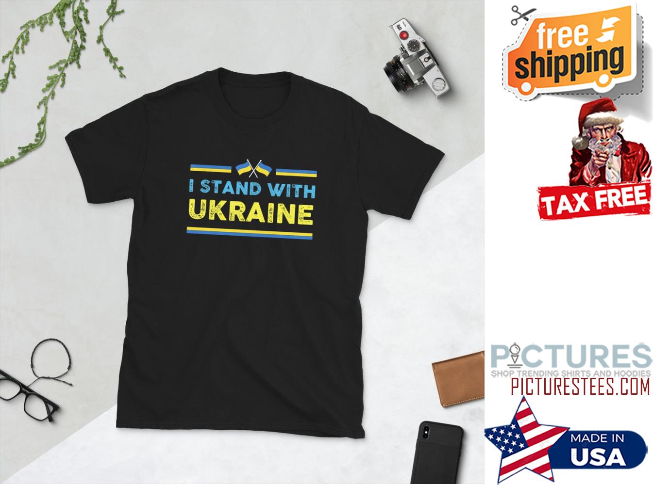 I Stand With Ukraine Support Ukraine Hate Russian Shirt