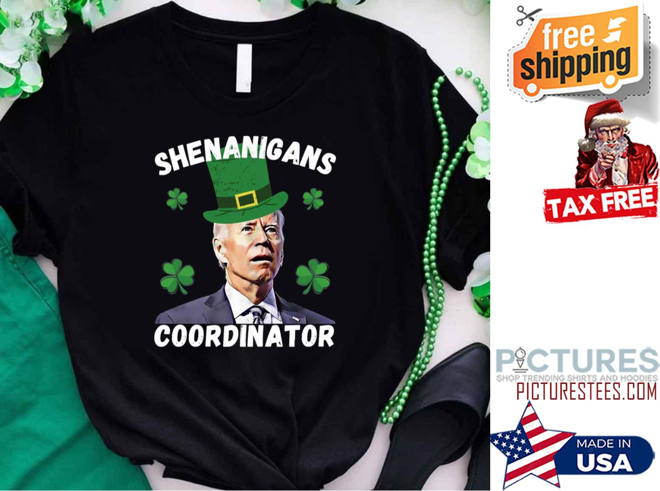 Joe Biden Confused Shenanigans Coordinator St Patrick's Day shirt