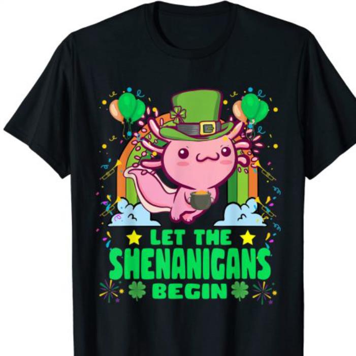 Kawaii Axolotl St Patricks Day Costume Shenanigans shirt