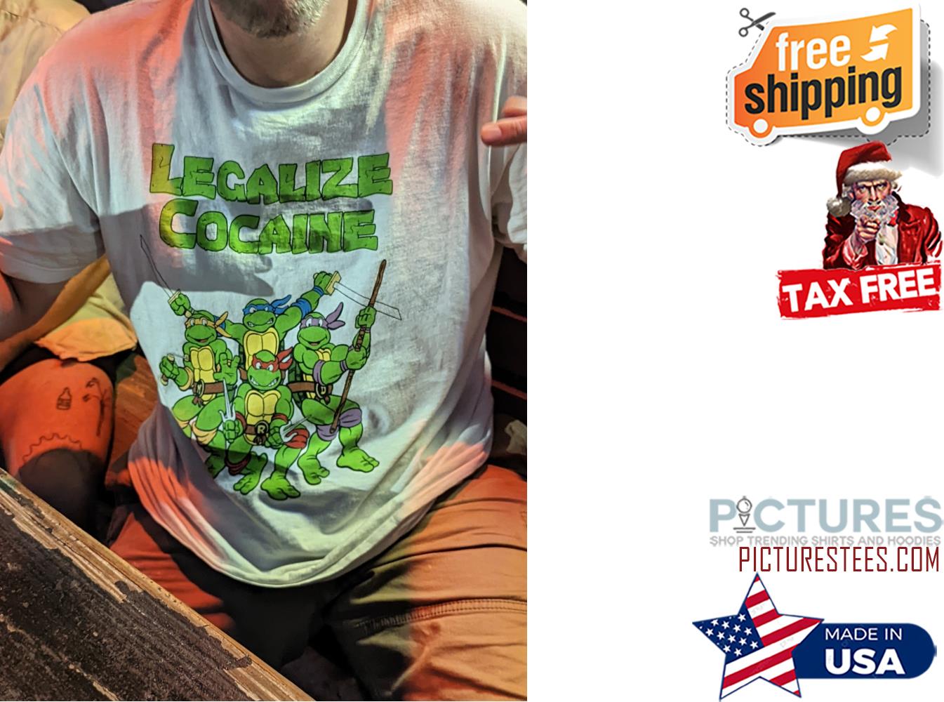 Mutant Ninja Turtles Shirt, Legalize Cocaine