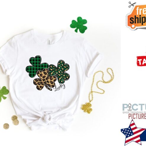Leopard Shamrock Lucky St Patrick's day shirt