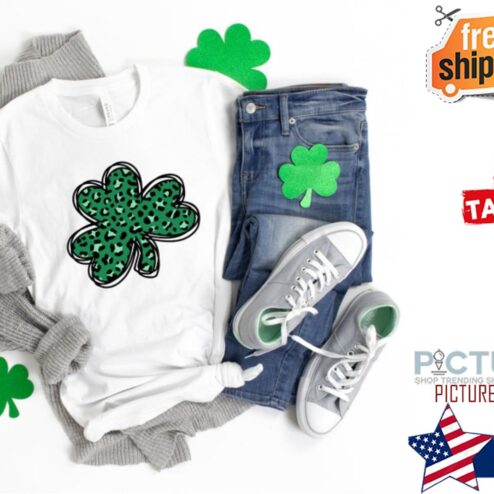 Leopard Shamrock St Patricks Day Shirt