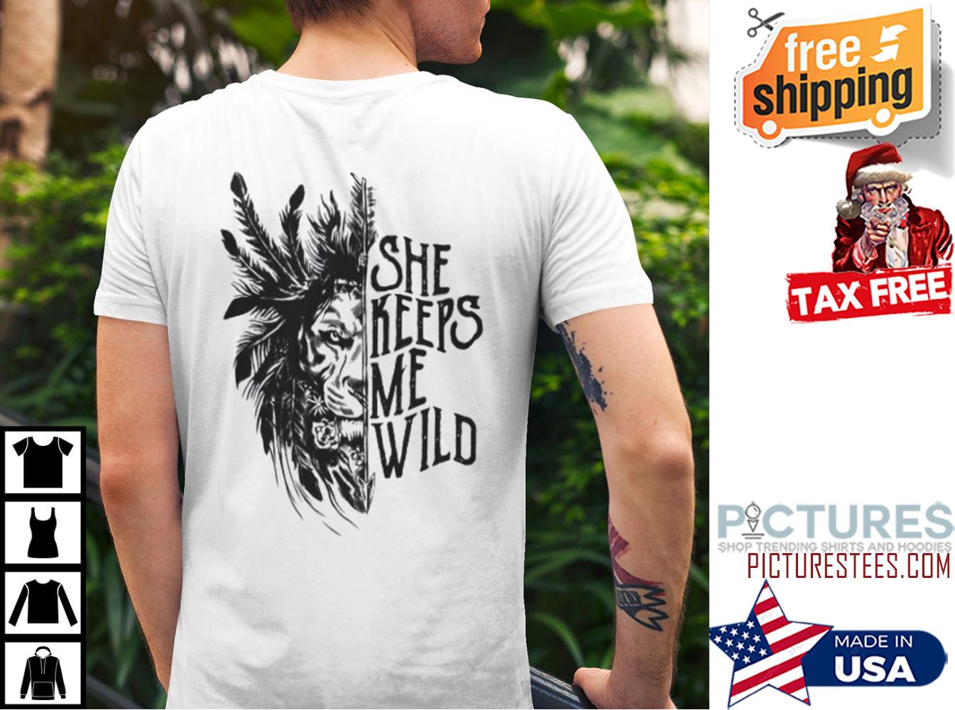Lion She Keeps Me Wild Valentine's day shirt