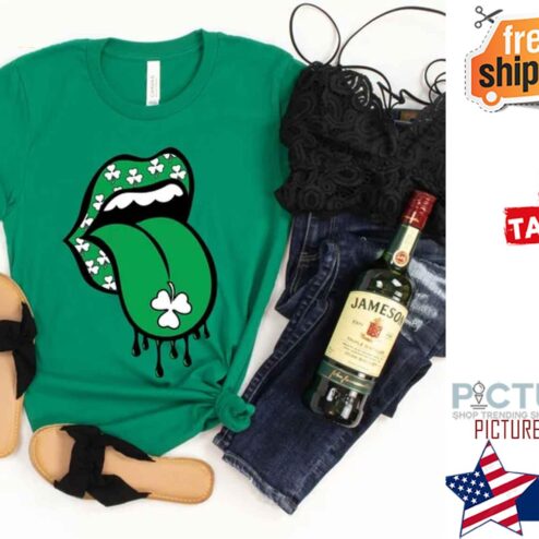 Lucky Lips Sexy mouth Shamrock Irish Saint Patrick’s Day Shirt