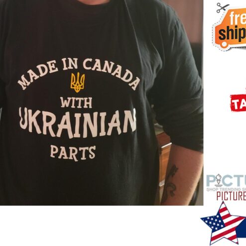 Made In Canada With Ukrainian Parts Coat Arms Ukraine Shirt