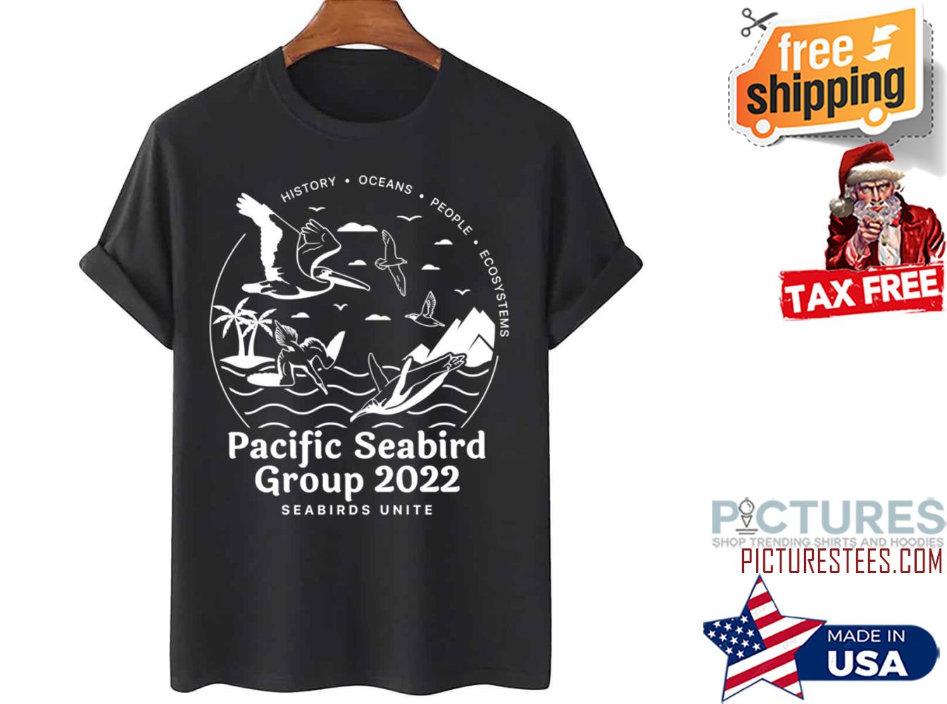 Pacific Seabird Group 22 White Seabirds Unite shirt