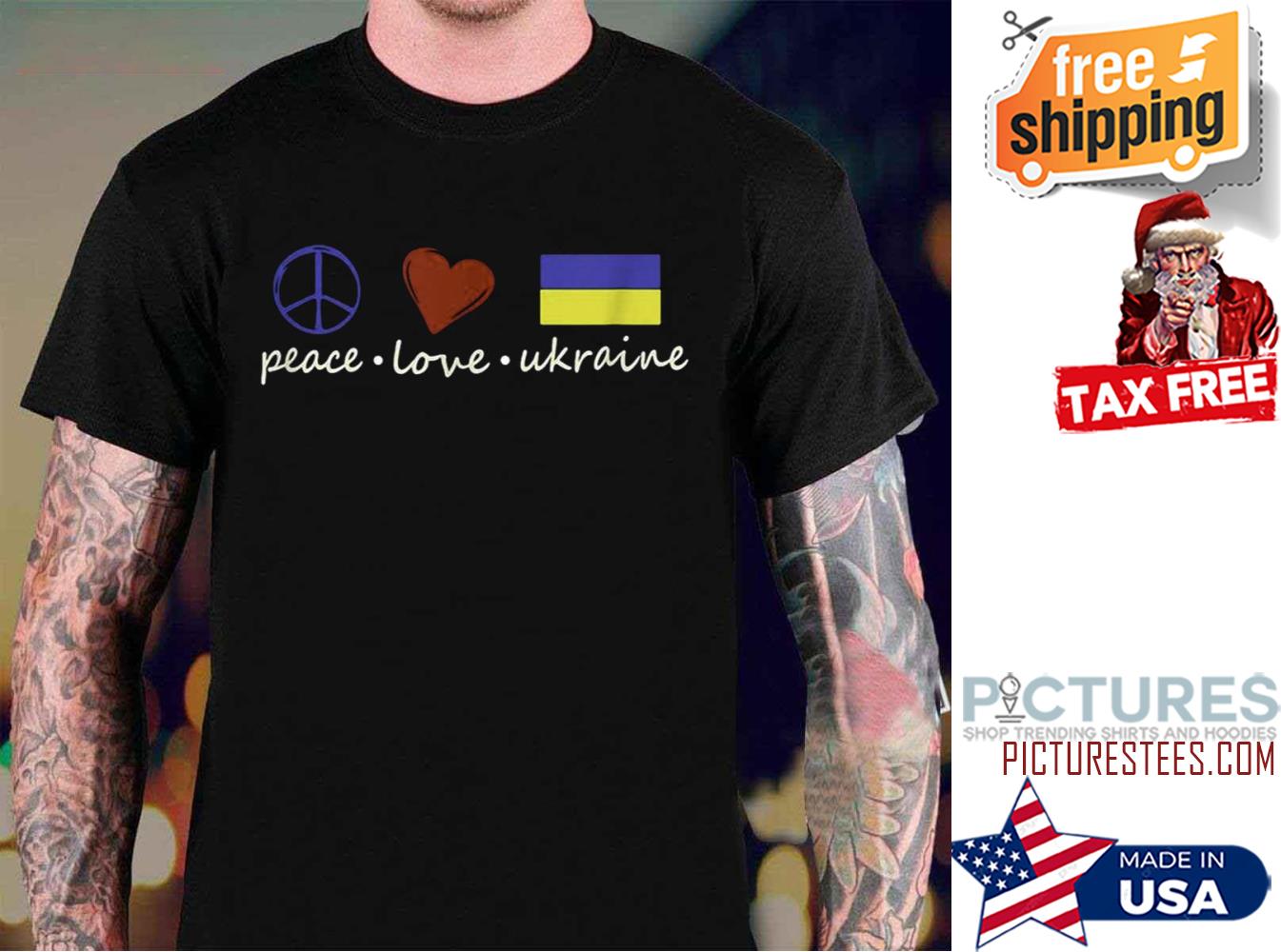 Peace Love Stand With Ukraine shirt