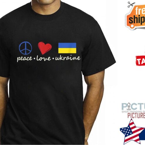 Peace Love Ukraine Flag shirt