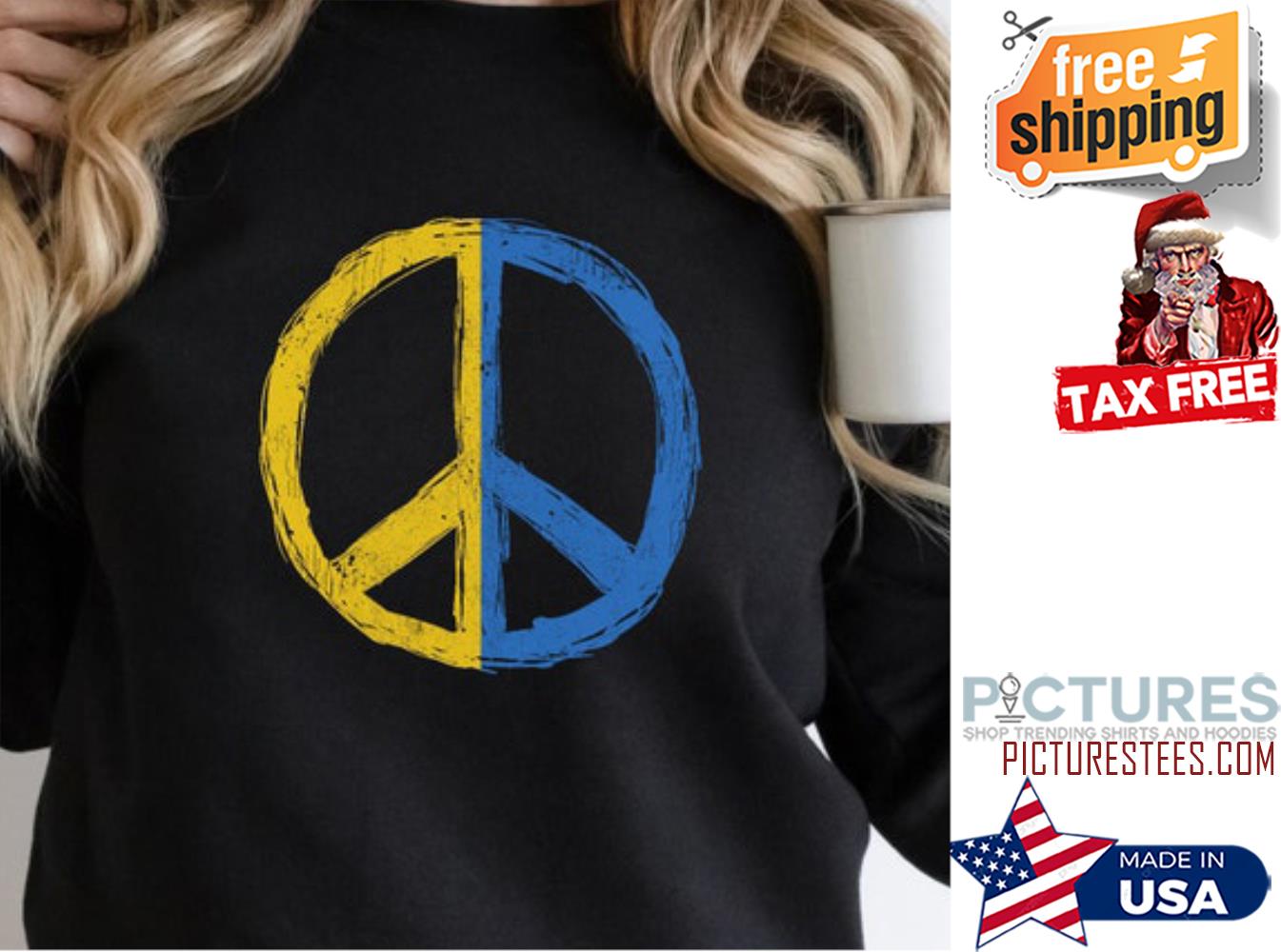 Peace love Ukraine Hippie shirt