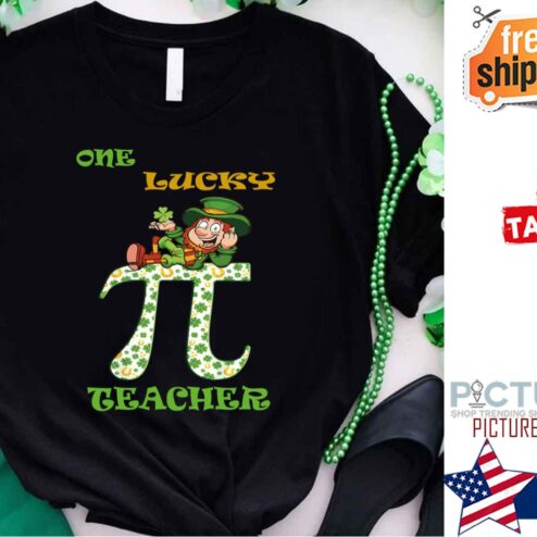 Pi one lucky teacher St Patrick's day shirt