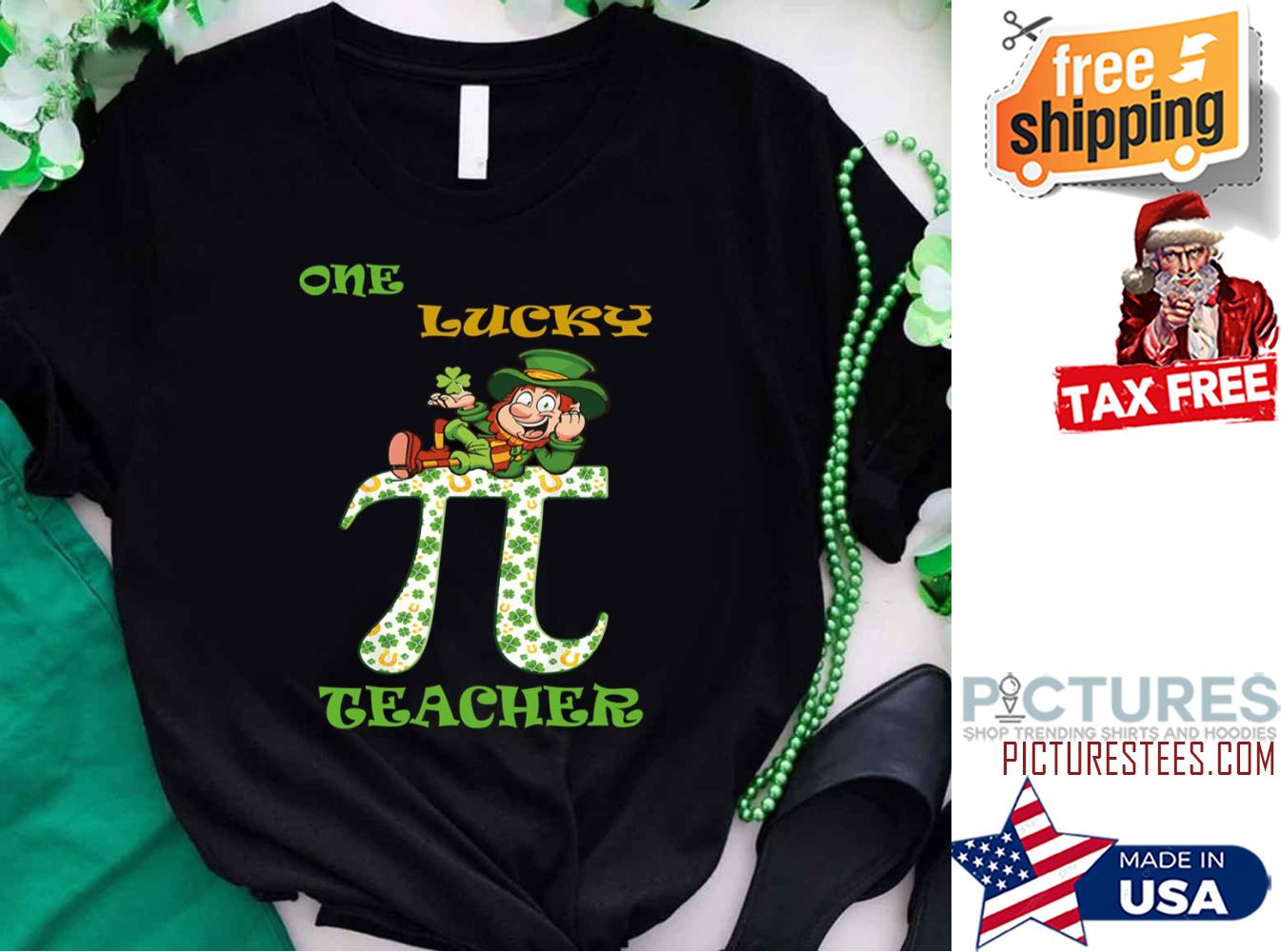 Pi one lucky teacher St Patrick's day shirt Pi one lucky teacher St Patrick's day shirt