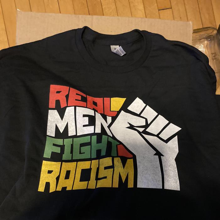 Real Men Fight Racism Freedom Hand Shirt