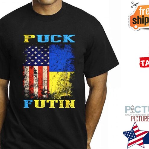 Puck Futin I Stand With Ukraine American flag shirt