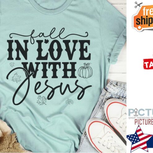 Pumpkin fall in love with Jesus shirt
