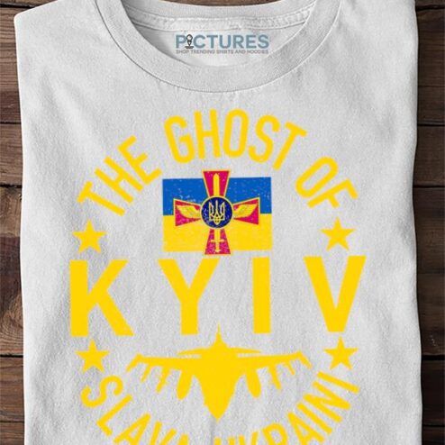 RUSSIA The Ghost of Kyiv Slave Ukraini Airplane Support Ukraine Shirt