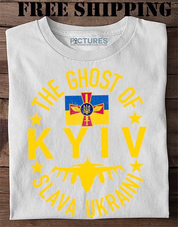 RUSSIA The Ghost of Kyiv Slave Ukraini Airplane Support Ukraine Shirt