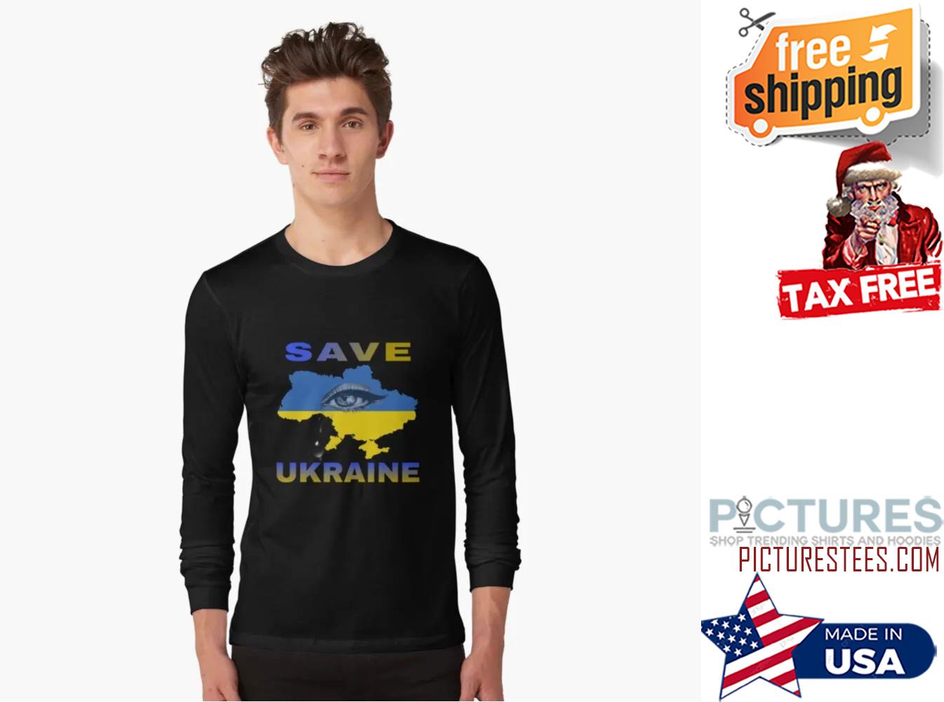 Save Ukraine, Pray For Them Flag Eye Shirt