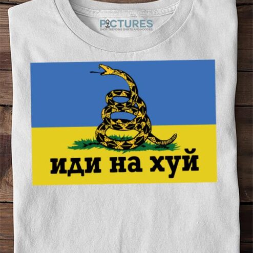 Snake Flag Russian Warship Go Fuck Yourself Support Ukraine t-shirt