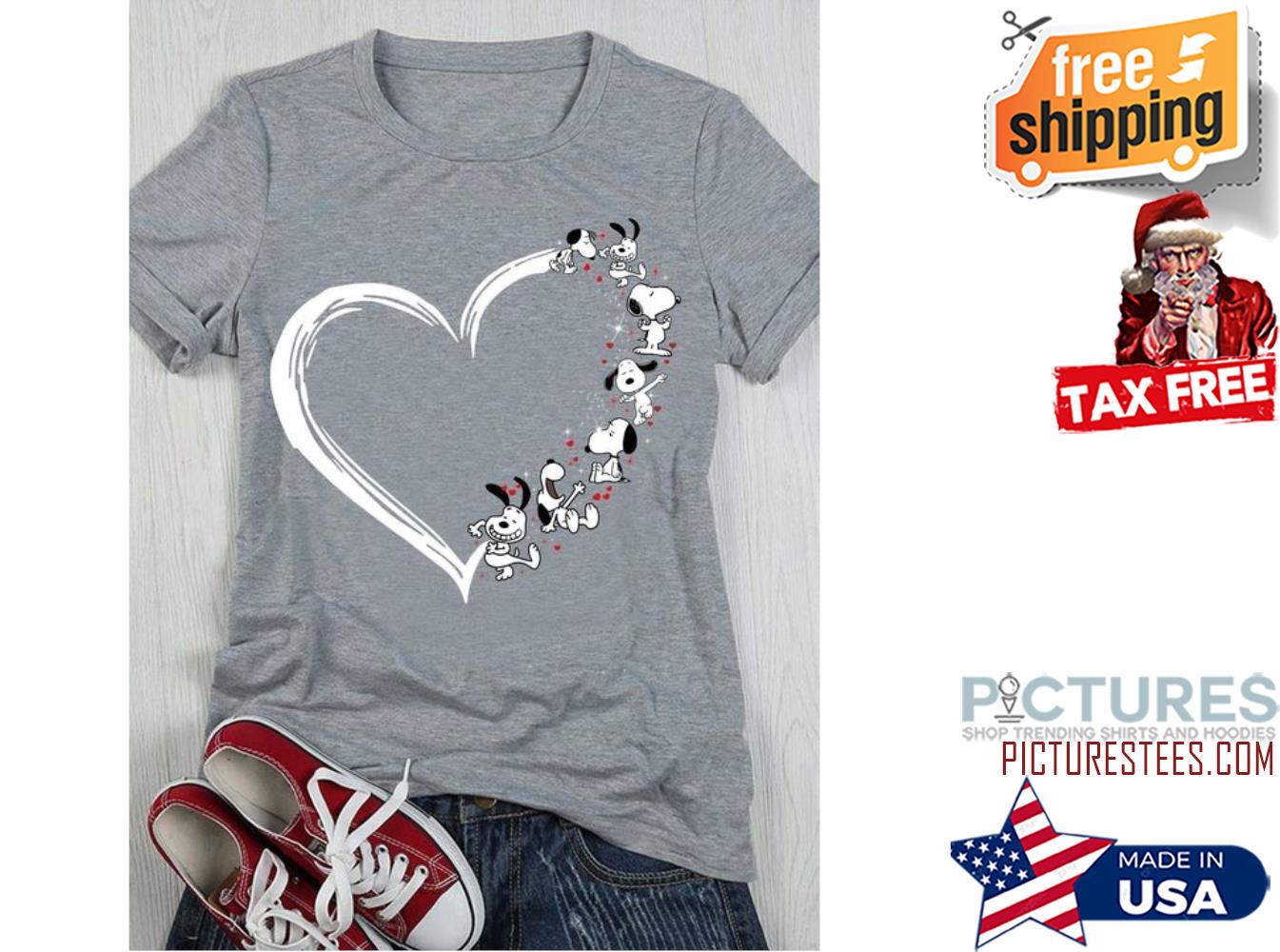 Snoopy heart love shirt