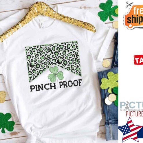St Patrick's day Green Leopard Pinch Proof Shamrock shirt