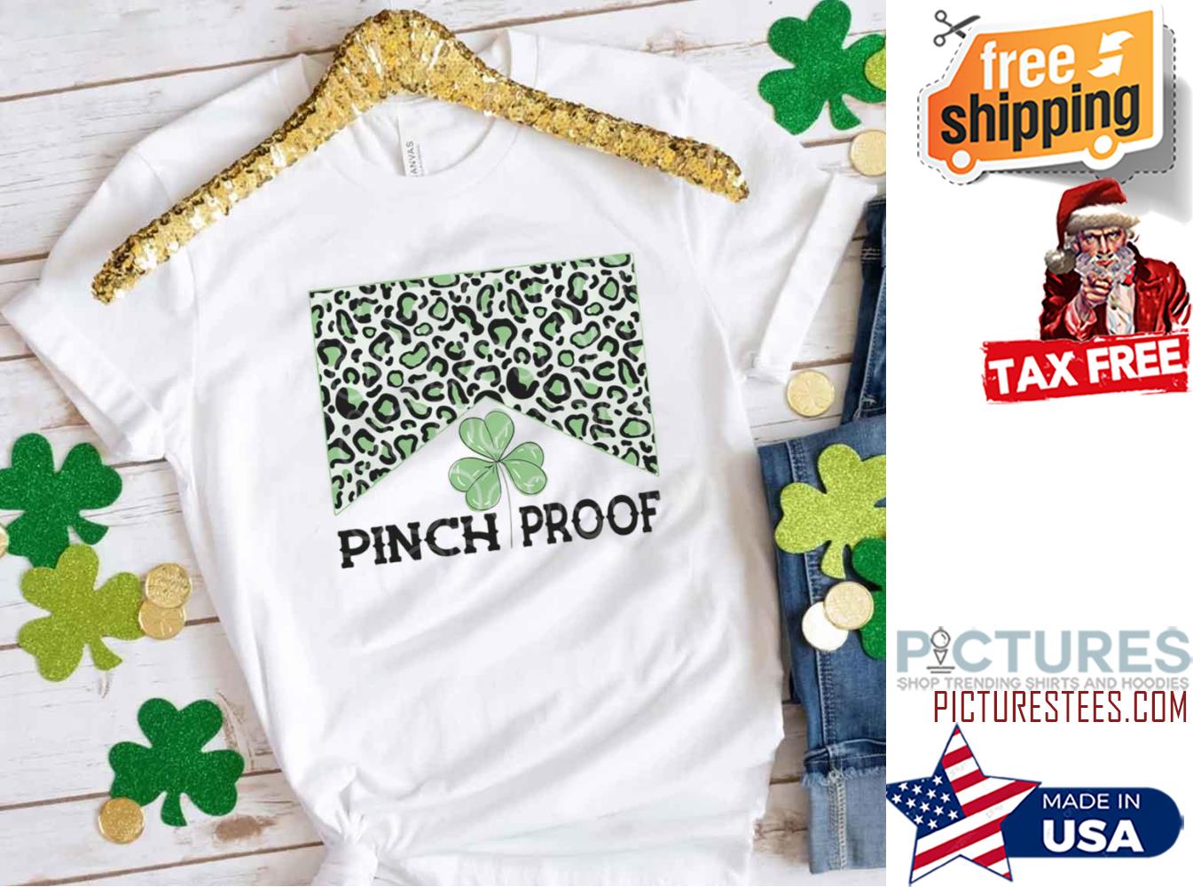 St Patrick's day Green Leopard Pinch Proof Shamrock shirt