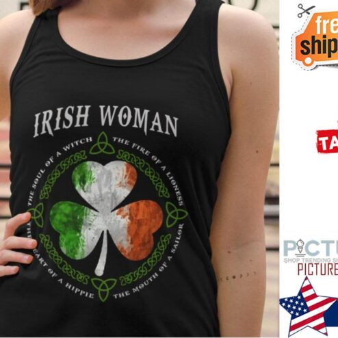 St Patrick's day Irish woman shamrock shirt