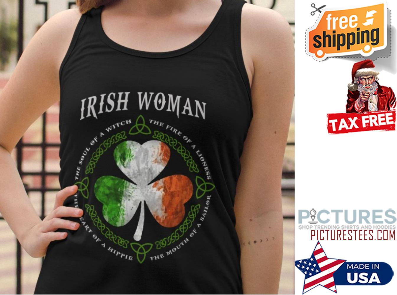 St Patrick's day Irish woman shamrock shirt