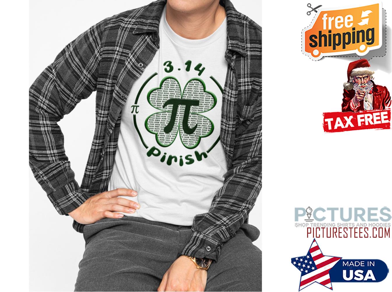 St Patrick's day math 3,14 Pirish Shamrock shirt