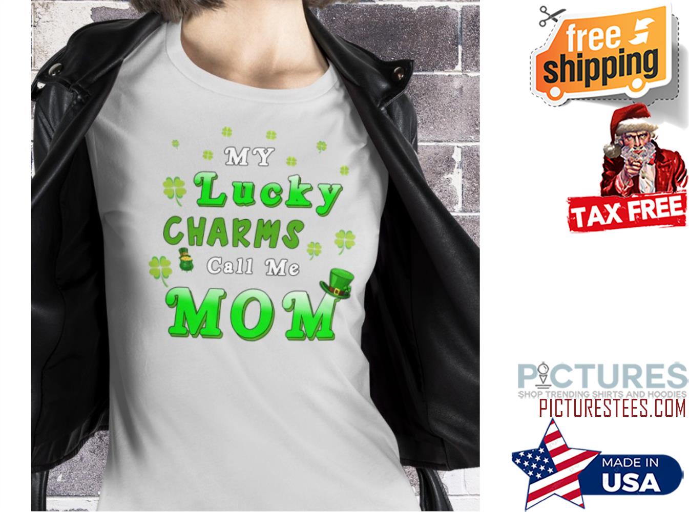 St Patrick's day my lucky charms call me mom shamrock shirt