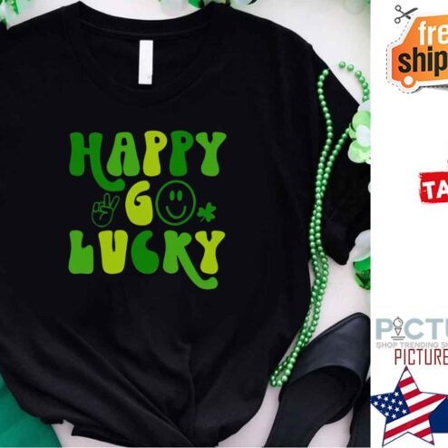 St Patrick’s Day Happy Go Lucky Shamrock shirt