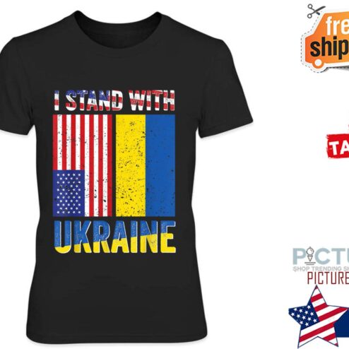 Support Ukraine I stand With Ukraine american flag shirt
