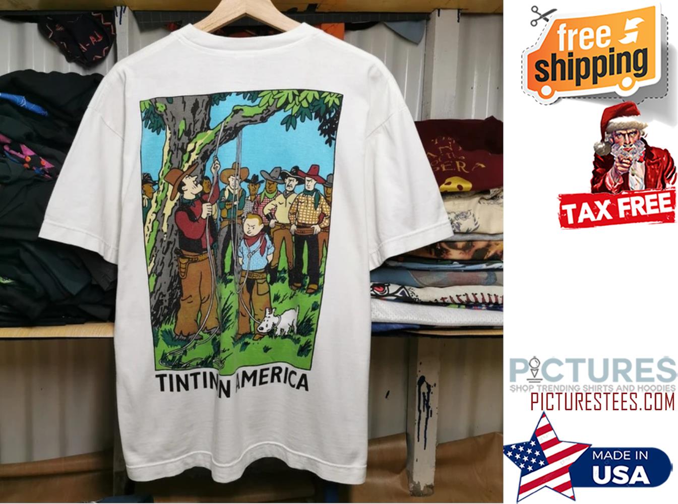 Tintinn In American shirt