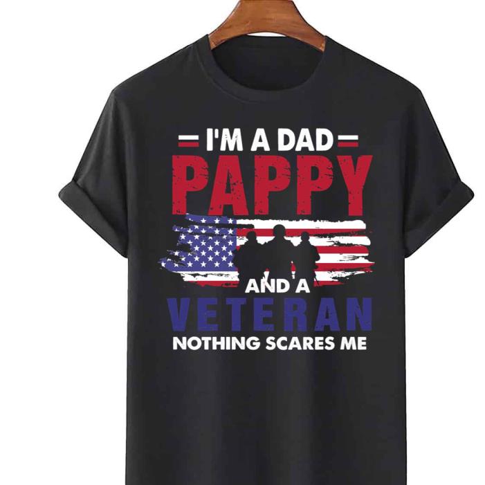I’m A Dad Pappy Veteran Father’s Day American Flag shirt